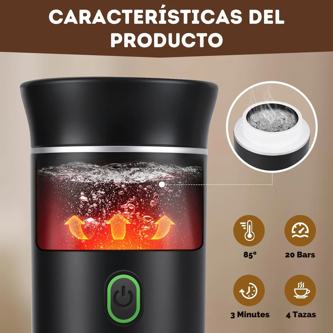 CaféGo™ Cafetera Portátil 3 en 1 | ¡Café Profesional en Cualquier Lugar!