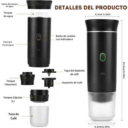 CaféGo™ Cafetera Portátil 3 en 1 | ¡Café Profesional en Cualquier Lugar!